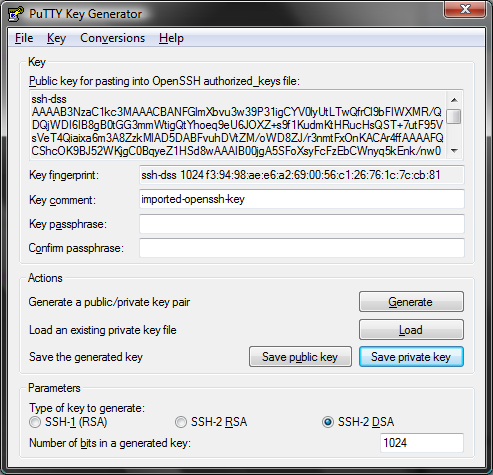 Converting openssh private key to putty private key